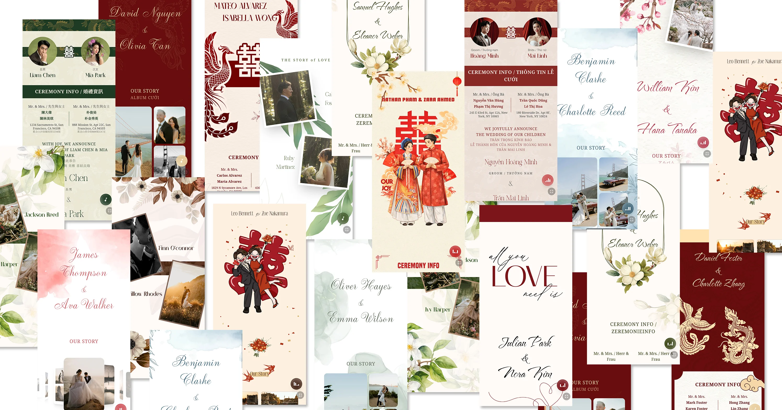 Beautiful online wedding invitations
