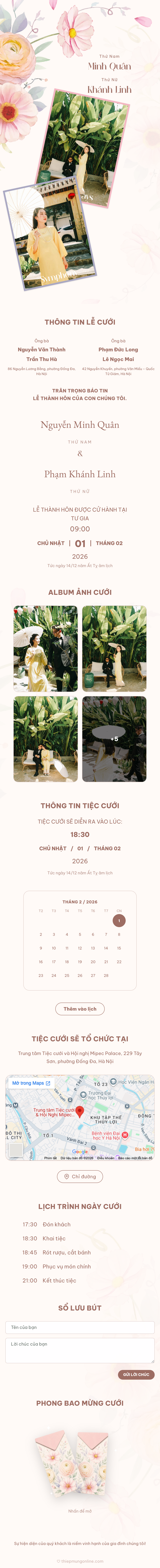 Mẫu Thiệp Cưới Hoa Hồng Olive Lãng Mạn | Thiệp Mừng Online