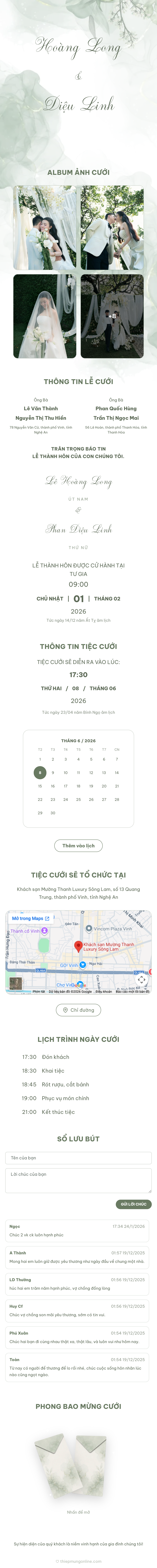 Mẫu Thiệp Cưới Vườn Xuân Xanh Hoa Lá | Thiệp Mừng Online