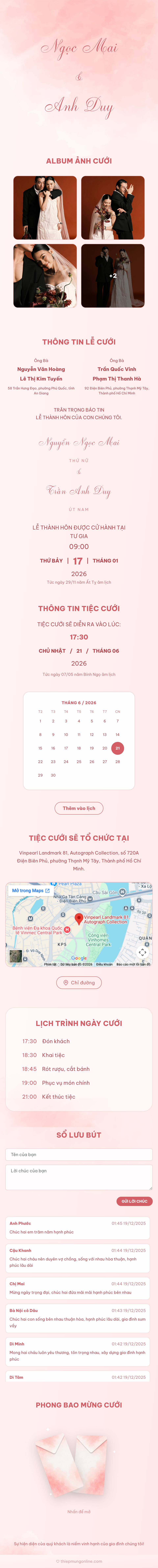 Mẫu Thiệp Cưới Vườn Xuân Đỏ Hoa Lá | Thiệp Mừng Online